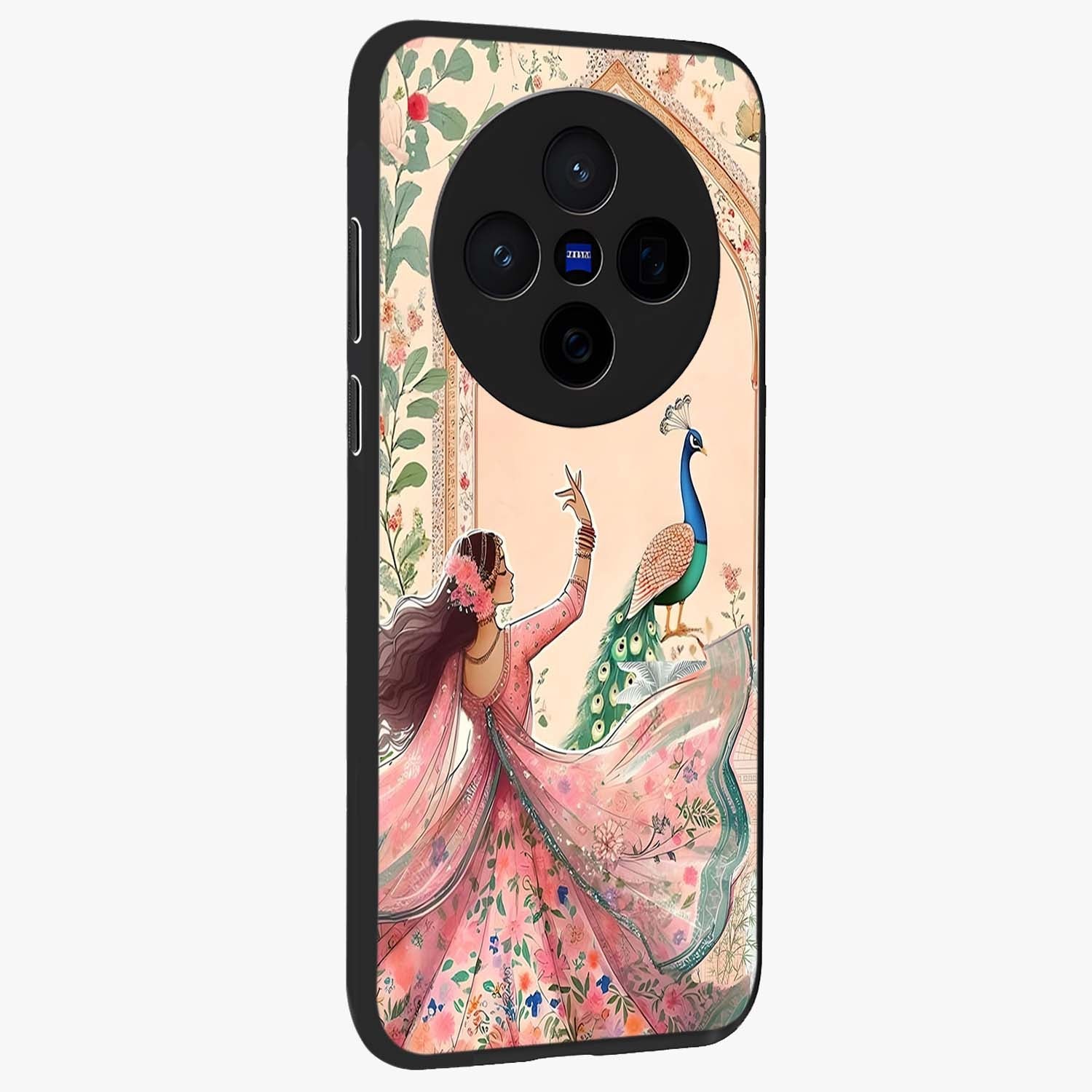Royal Grace Muse Glass Case upright view showcasing stylish artistic artwork with sophisticated royal theme.