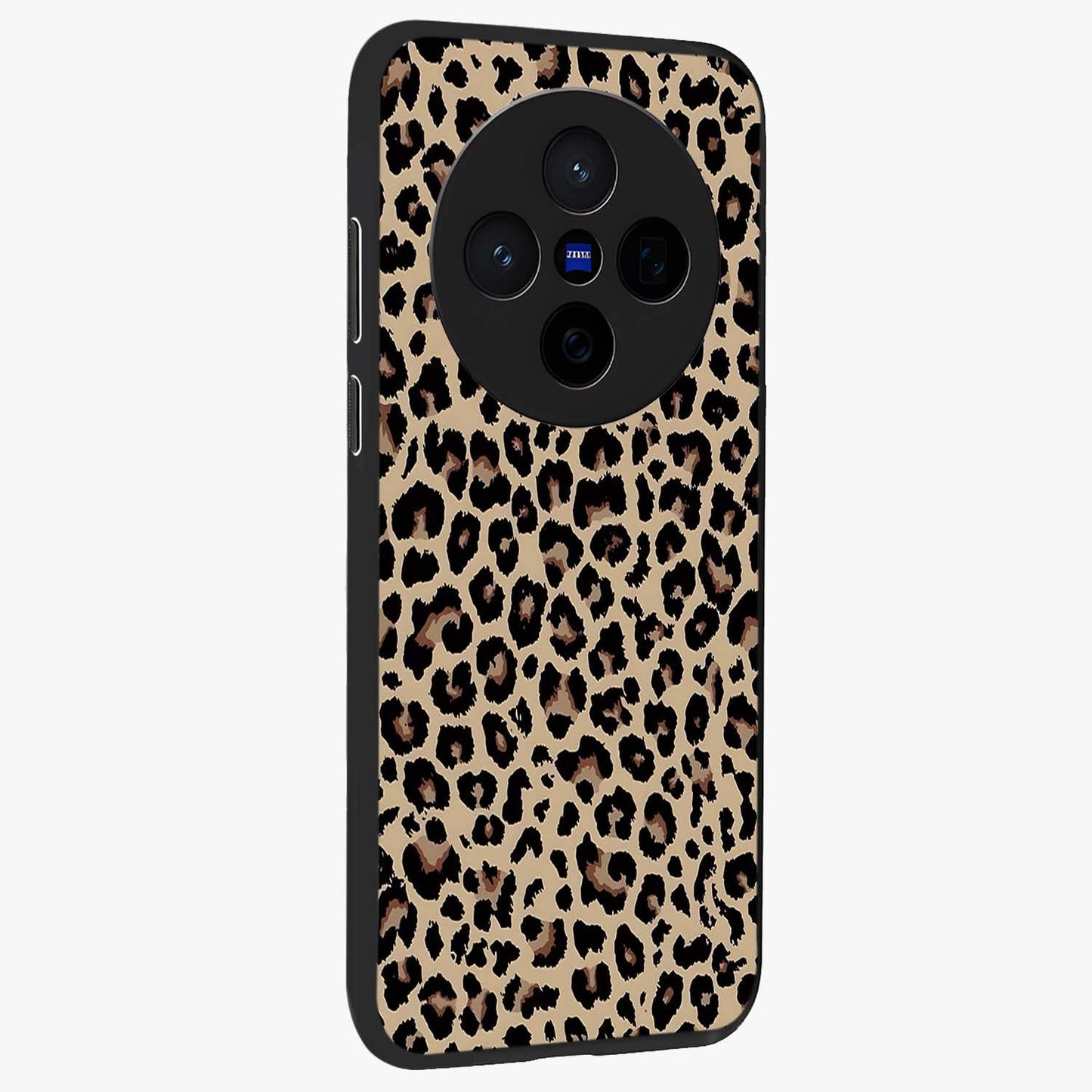 Savage Chic Pattern Glass Case upright view showcasing trendy decorative artwork with edgy fashion theme.
