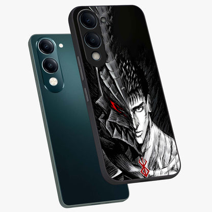 Berserker Blood Oath Glass Case displayed in angled mockup highlighting dark fantasy graphic design and powerful theme.