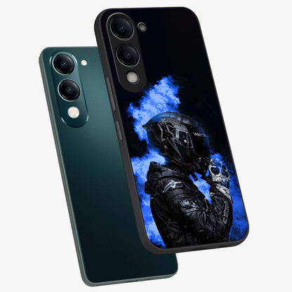 Cyber Sentinel Protocol Glass Case displayed in angled mockup highlighting digital cyber design with sci-fi aesthetic style.