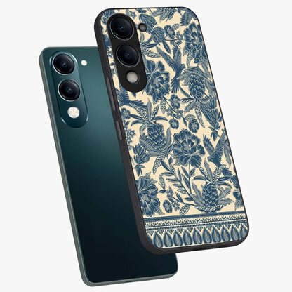 Heirloom Wild Bloom Glass Case displayed in angled mockup highlighting botanical bloom design with classic aesthetic style.