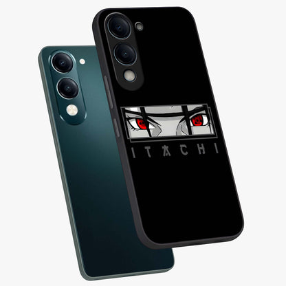 Scarlet Gaze Dominance Glass Case displayed in angled mockup highlighting intense visual design with bold scarlet aesthetic.