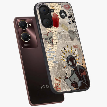City Dream Sketch Glass Case displayed in angled mockup highlighting minimal city illustration with aesthetic sketch style.
