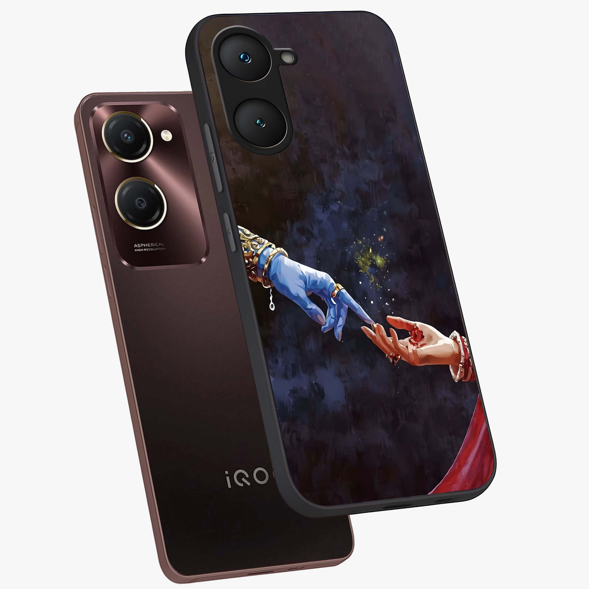Divine Touch Eternal Glass Case displayed in angled mockup highlighting elegant divine inspired design with calm aesthetic style.