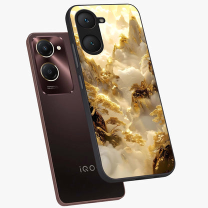 Gates Of Illumination Glass Case displayed in angled mockup highlighting radiant portal inspired design with fantasy aesthetic.