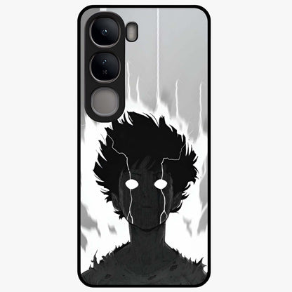 Awakened Inner Rage Glass Case showing flat back view with intense artistic artwork and glossy glass finish.