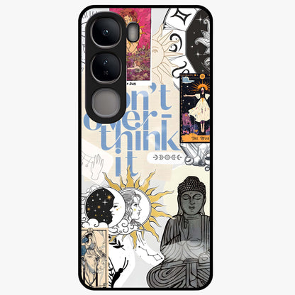 Ethereal Thoughts Glass Case showing flat back view with dreamy artistic artwork and glossy glass finish.