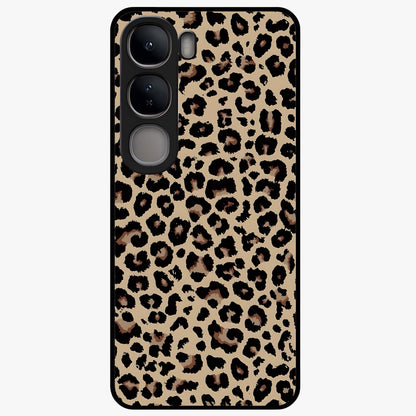 Savage Chic Pattern Glass Case showing flat back view with stylish patterned artwork and glossy glass finish.