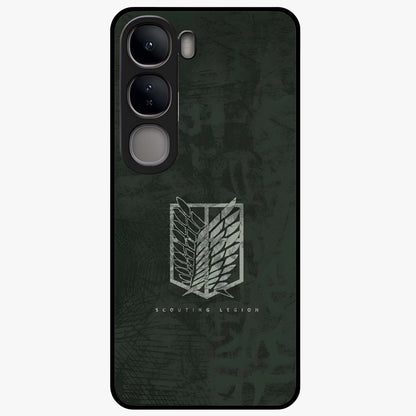 Wings Of Freedom Glass Case showing flat back view with symbolic wings artwork and glossy glass finish.