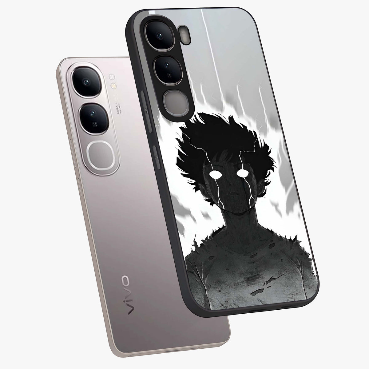 Awakened Inner Rage Glass Case displayed in angled mockup highlighting powerful graphic design and bold artistic theme.