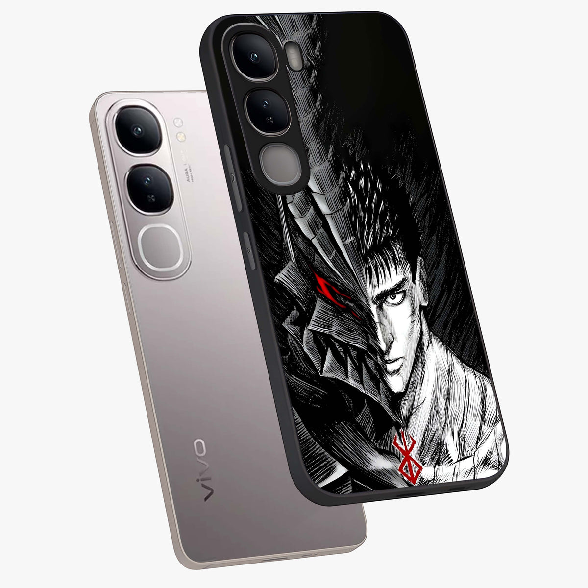 Berserker Blood Oath Glass Case displayed in angled mockup highlighting dark fantasy graphic design and powerful theme.