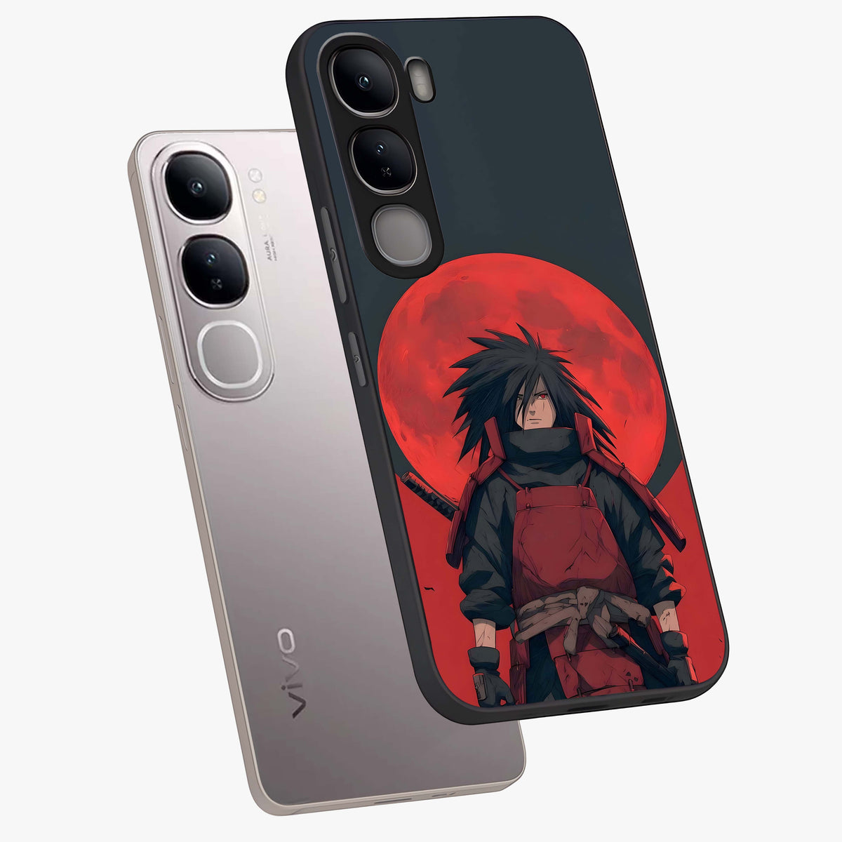 Crimson Moon Warlord Glass Case displayed in angled mockup highlighting dramatic crimson moon design with fantasy aesthetic.