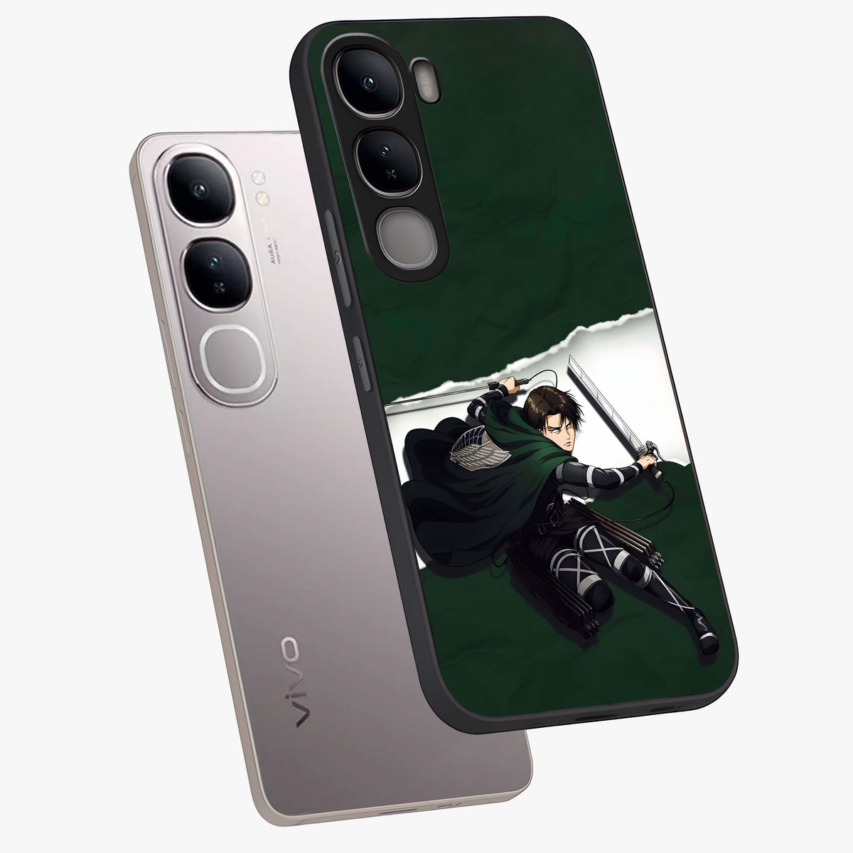Emerald War Vanguard Glass Case displayed in angled mockup highlighting intense battle inspired design with emerald tone aesthetic.