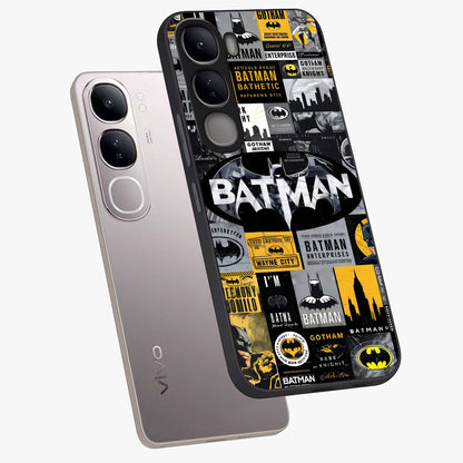 Knight Gotham Rise Glass Case displayed in angled mockup highlighting powerful knight silhouette design with dramatic aesthetic.