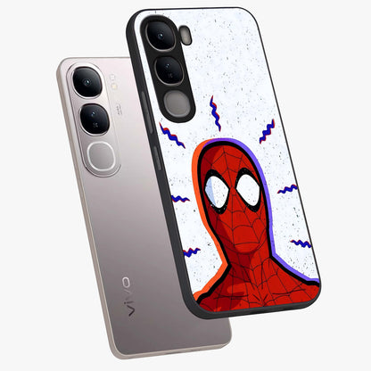 Omg Spiderman Glass Case displayed in angled mockup highlighting dynamic hero illustration with action comic aesthetic.