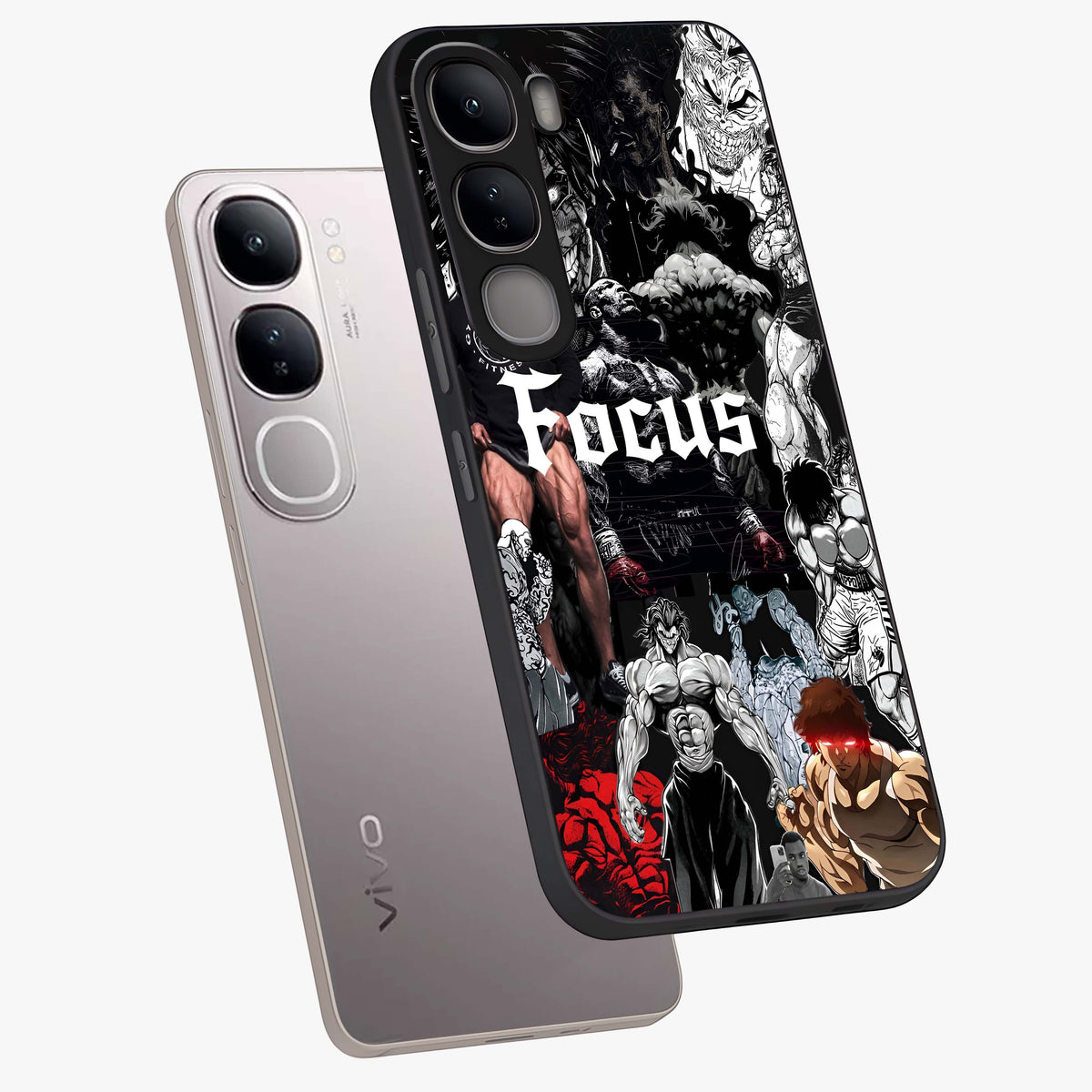 Relentless Power Focus Glass Case displayed in angled mockup highlighting bold statement design with modern aesthetic style.
