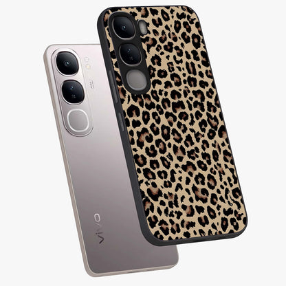 Savage Chic Pattern Glass Case displayed in angled mockup highlighting bold fashion inspired design with chic aesthetic.