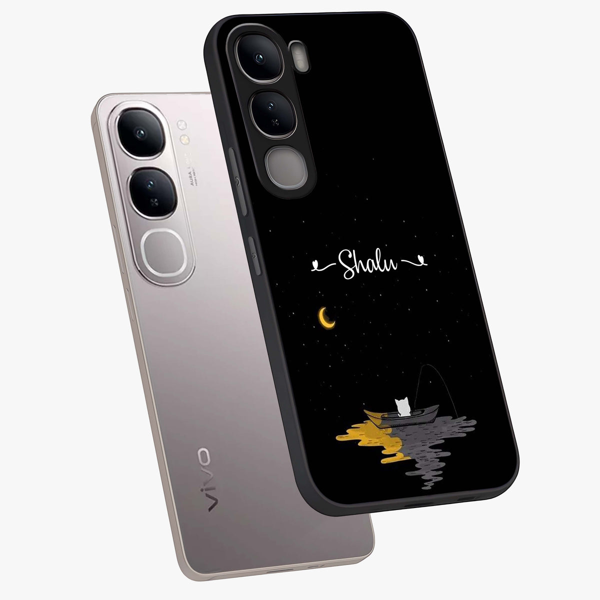 Silent Night Row Glass Case displayed in angled mockup highlighting peaceful evening design with dreamy night aesthetic.