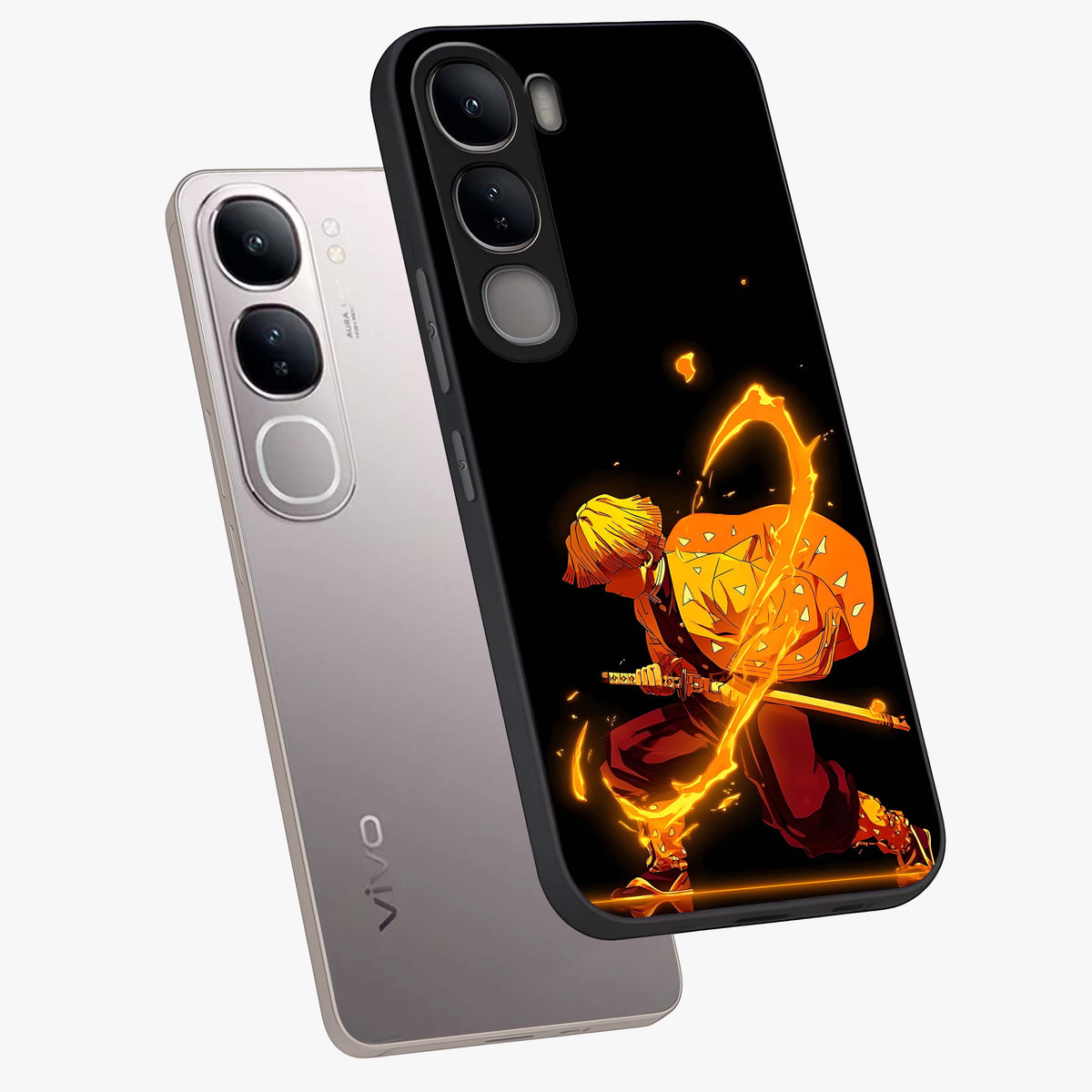 Thunder Flame Execution Glass Case displayed in angled mockup highlighting dramatic fire themed design with intense fantasy aesthetic.