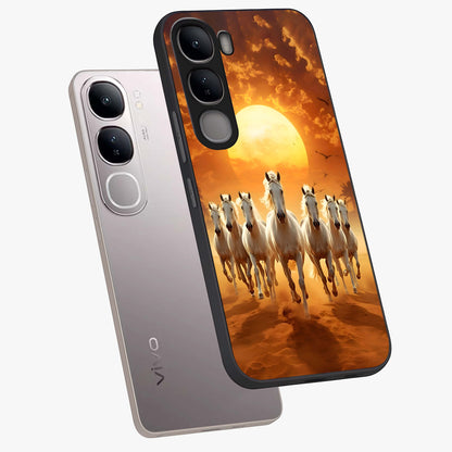 Wild Sunset Majesty Glass Case displayed in angled mockup highlighting vibrant sunset sky design with scenic aesthetic.