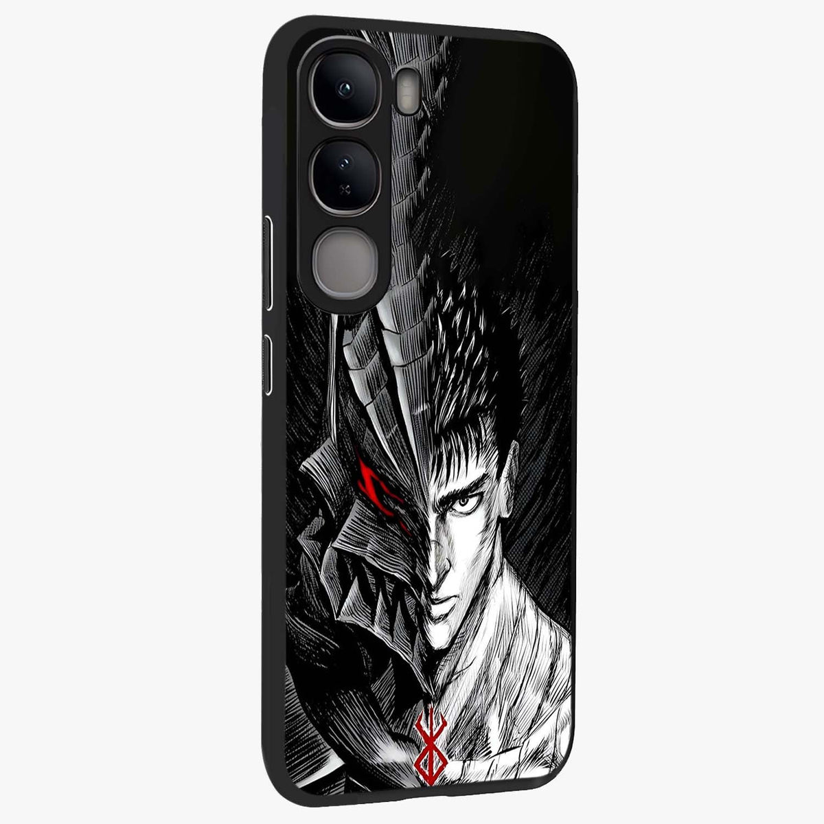 Berserker Blood Oath Glass Case upright view showcasing intense warrior aesthetic with dramatic artistic style.