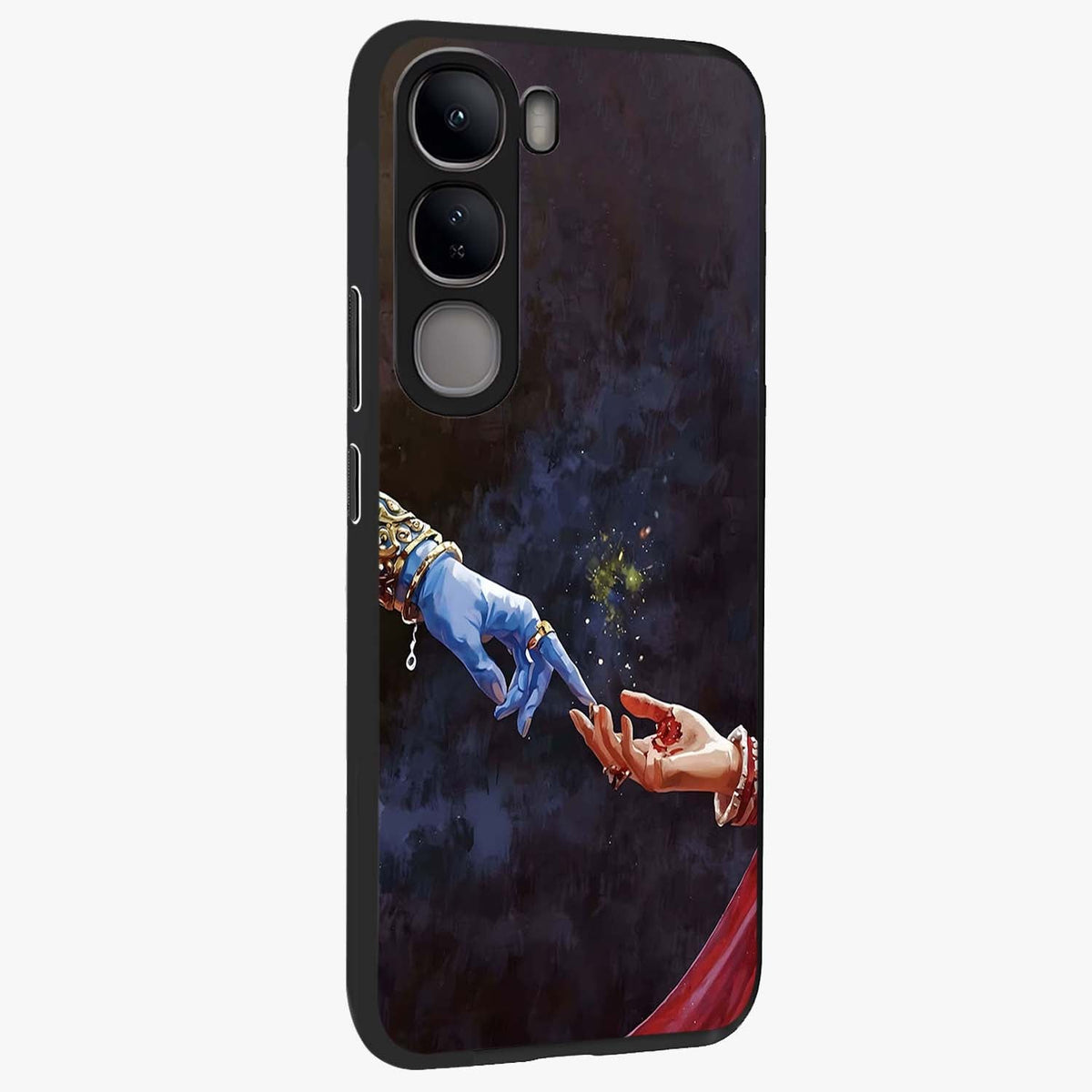 Divine Touch Eternal Glass Case upright view showcasing peaceful spiritual artwork with eternal divine theme.