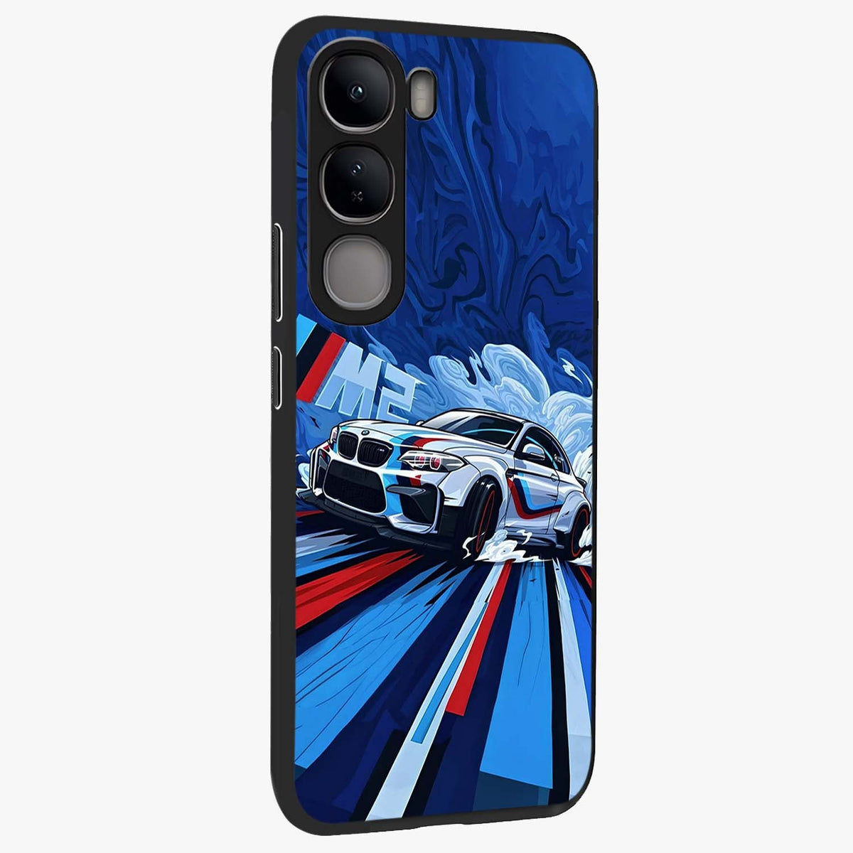 Drift Power Rush Glass Case upright view showcasing high speed racing artwork with bold automotive theme.