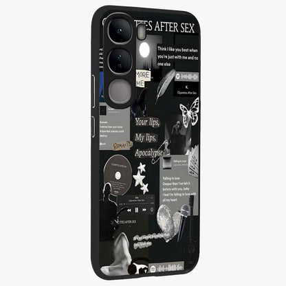 Midnight Love Echo Glass Case upright view showcasing expressive romantic artwork with dreamy midnight theme.