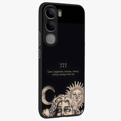 Mystic Victory Aura Glass Case upright view showcasing powerful victory themed artwork with spiritual energy vibe.
