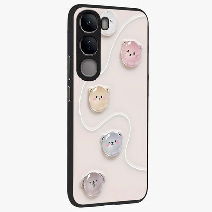 Puffy Face Parade Glass Case upright view showcasing adorable character artwork with cheerful animated theme.