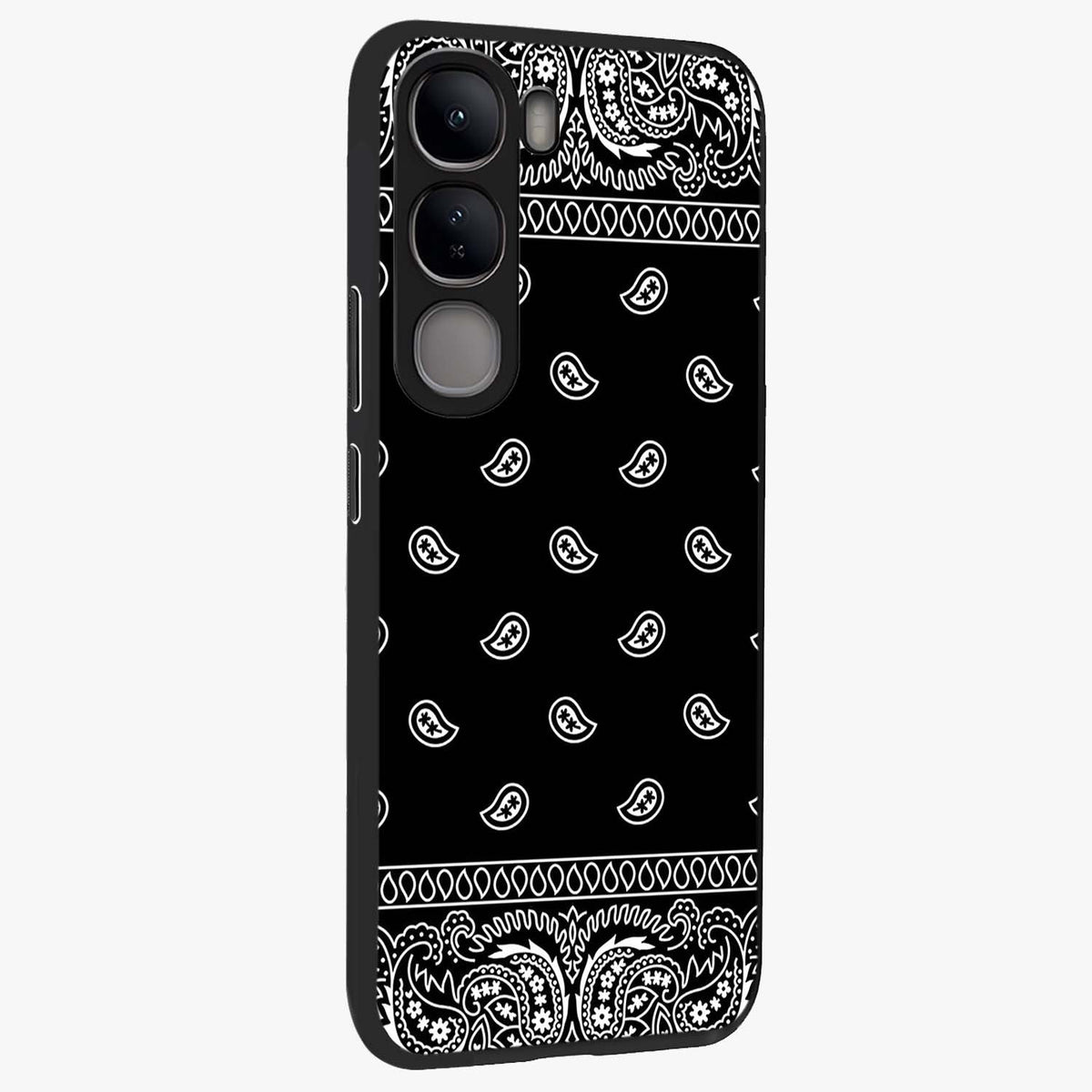 Retro Rebel Threads Glass Case upright view showcasing stylish vintage artwork with bold retro theme.