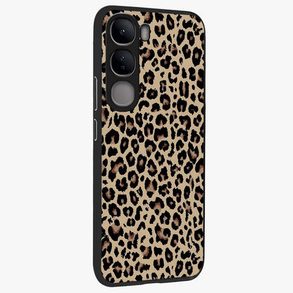 Savage Chic Pattern Glass Case upright view showcasing trendy decorative artwork with edgy fashion theme.