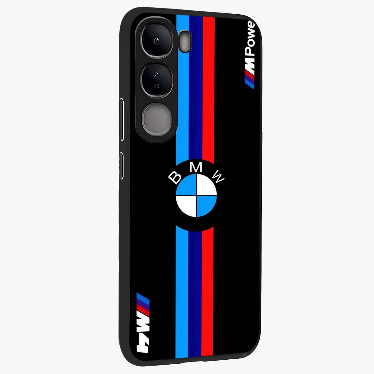 Turbo BMW Beast Glass Case upright view showcasing powerful car artwork with modern motorsport theme.