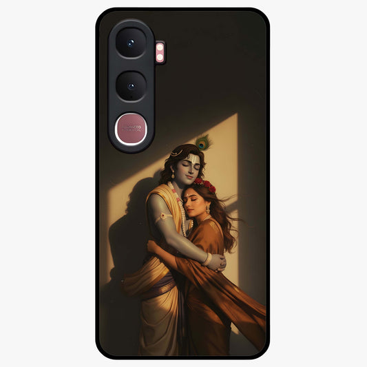 Divine Eternal Love Glass Case showing flat back view with spiritual love themed artwork and glossy glass finish.