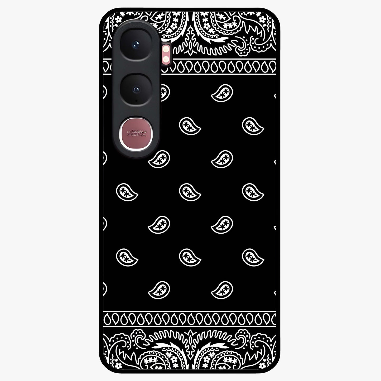 Retro Rebel Threads Glass Case showing flat back view with vintage street style artwork and glossy glass finish.