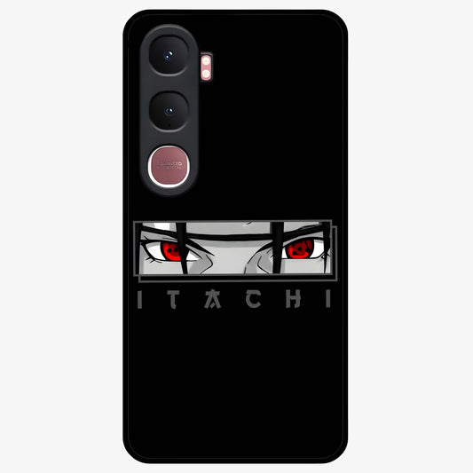 Scarlet Gaze Dominance Glass Case showing flat back view with striking red themed artwork and glossy glass finish.