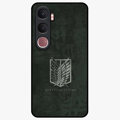 Wings Of Freedom Glass Case showing flat back view with symbolic wings artwork and glossy glass finish.