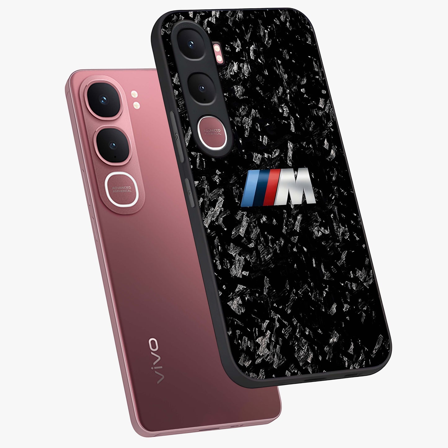 Carbon Speed Mark Glass Case displayed in angled mockup highlighting racing inspired carbon design and sleek aesthetic style.