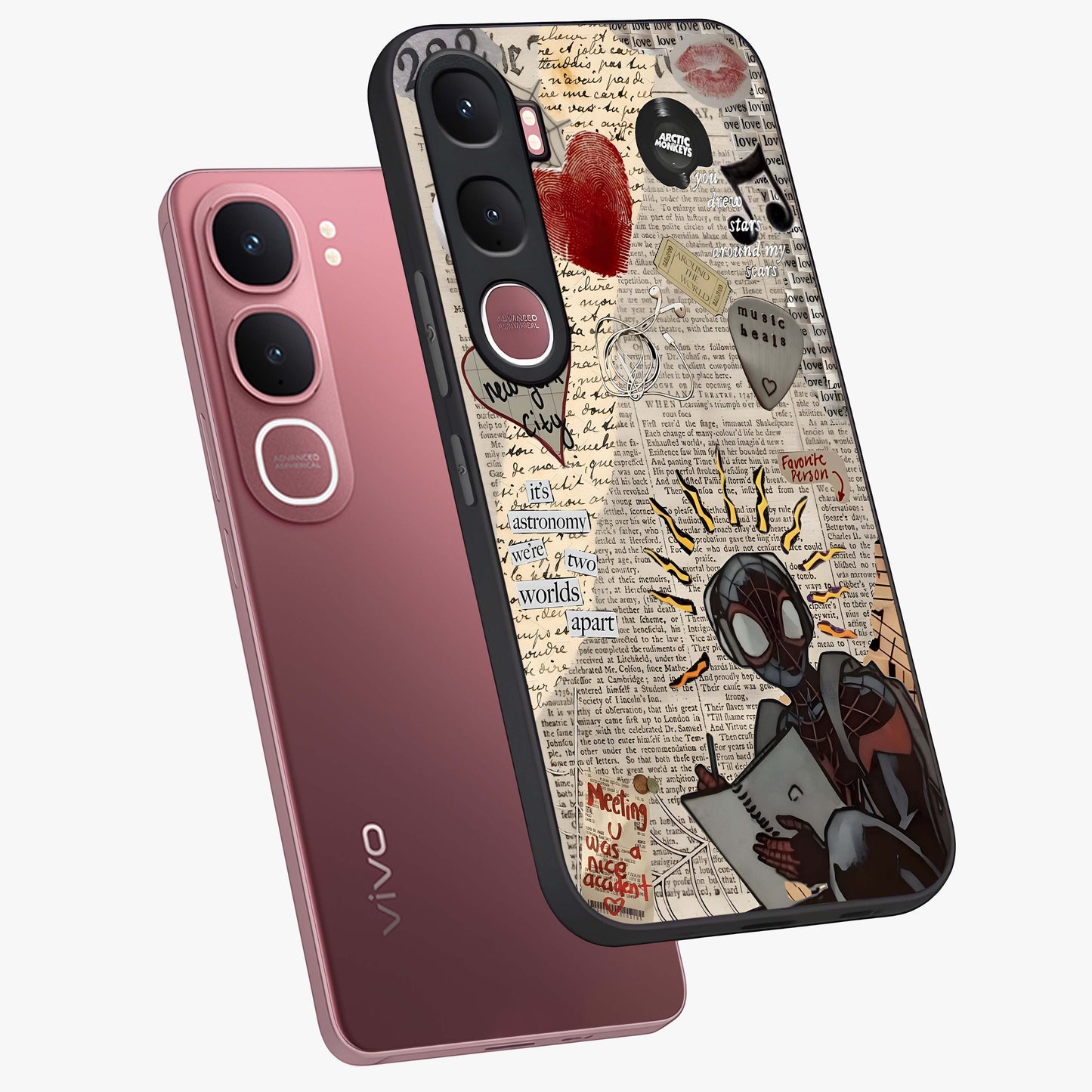 City Dream Sketch Glass Case displayed in angled mockup highlighting minimal city illustration with aesthetic sketch style.