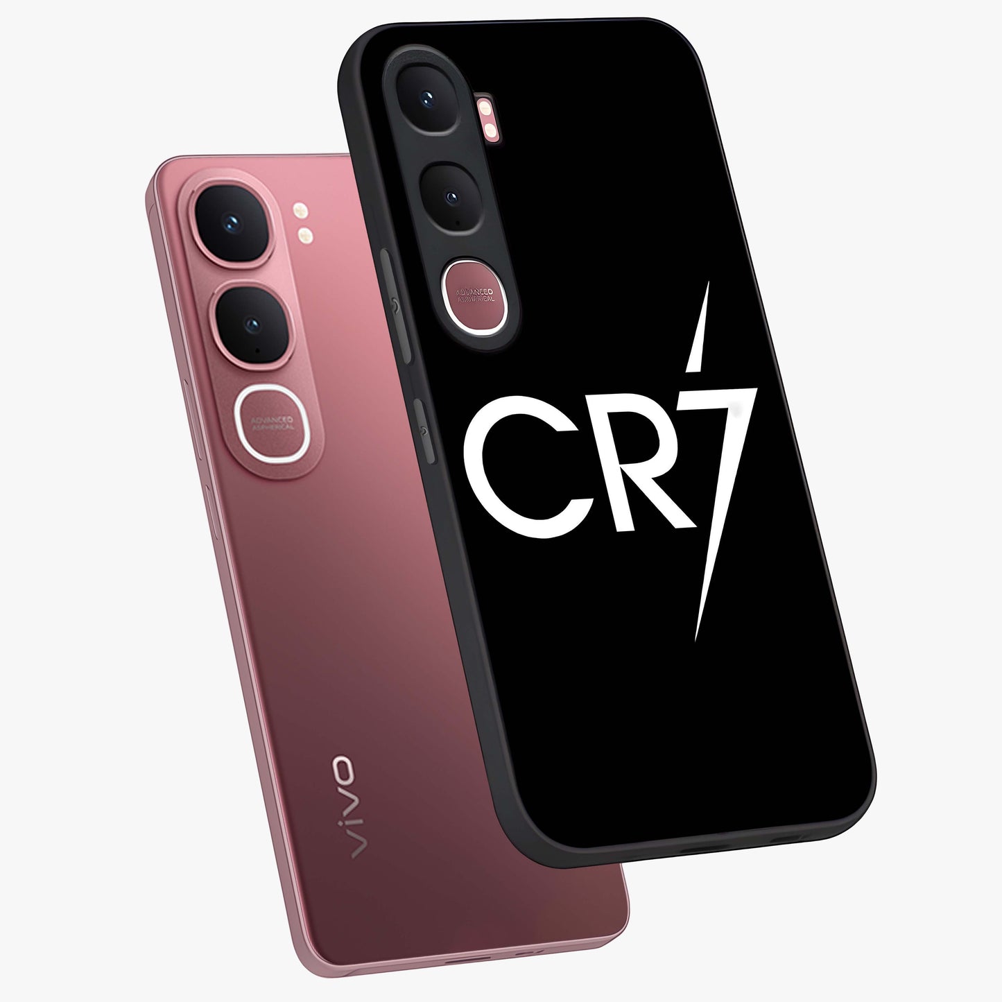 Cr7 Elite Strike Glass Case displayed in angled mockup highlighting powerful sports graphic with bold athletic theme.