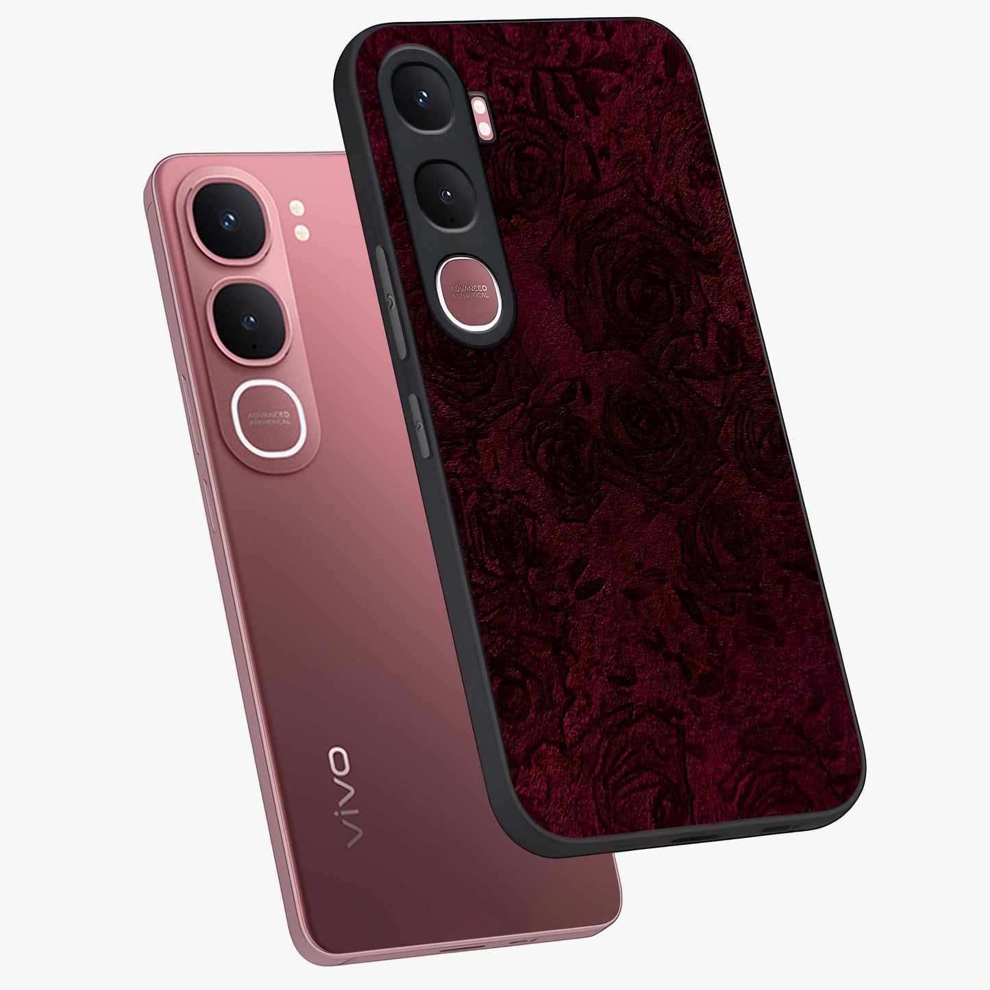 Crimson Fade Flow Glass Case displayed in angled mockup highlighting smooth gradient design with modern aesthetic style.