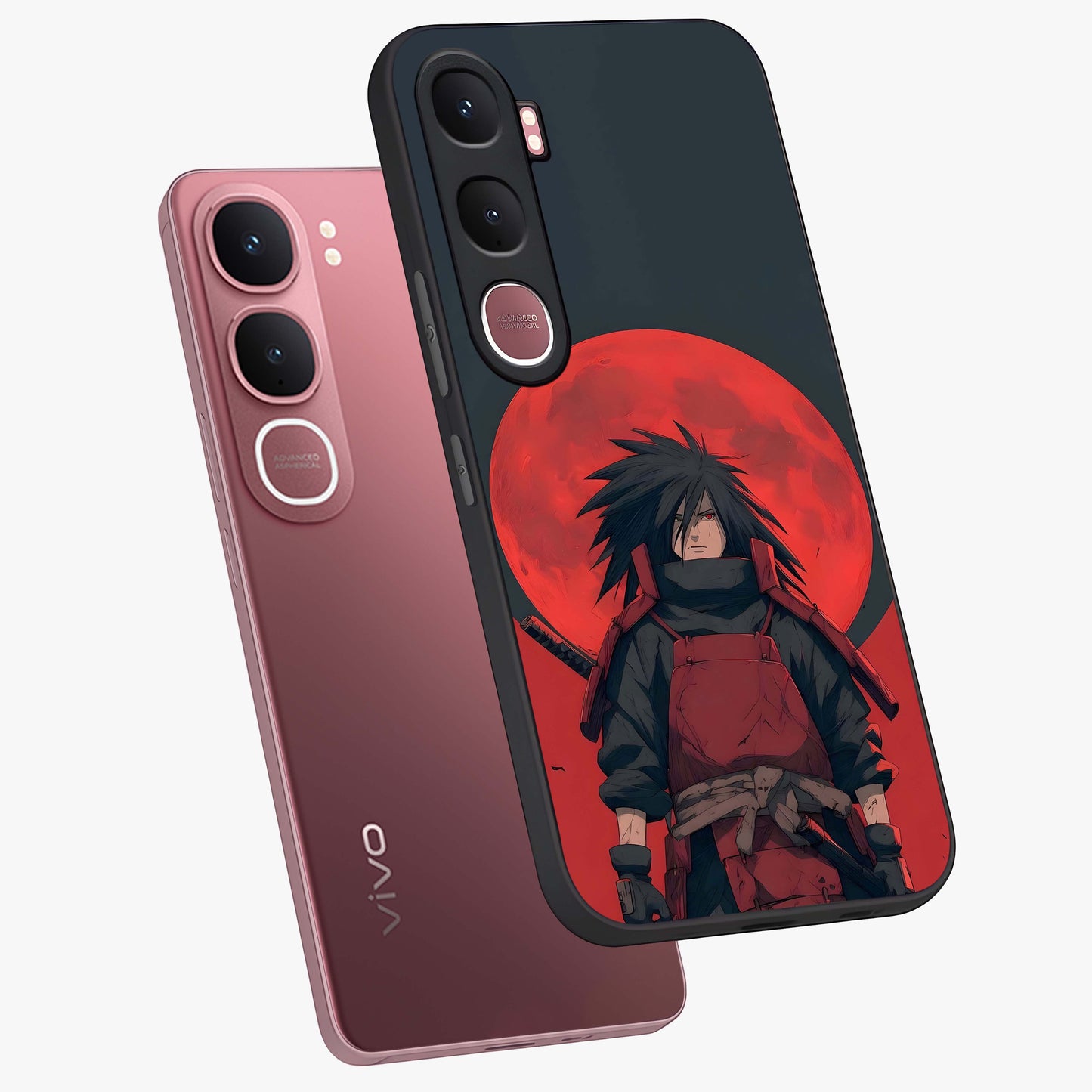 Crimson Moon Warlord Glass Case displayed in angled mockup highlighting dramatic crimson moon design with fantasy aesthetic.