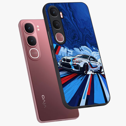 Drift Power Rush Glass Case displayed in angled mockup highlighting powerful drift car design with sporty aesthetic style.