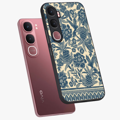 Heirloom Wild Bloom Glass Case displayed in angled mockup highlighting botanical bloom design with classic aesthetic style.