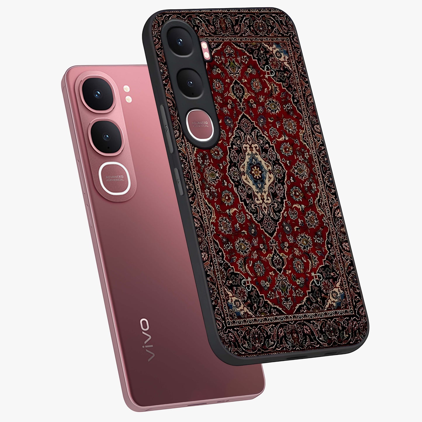 Heritage Carpet Royale Glass Case displayed in angled mockup highlighting intricate royal carpet design with heritage aesthetic.