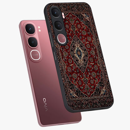 Heritage Carpet Royale Glass Case displayed in angled mockup highlighting intricate royal carpet design with heritage aesthetic.