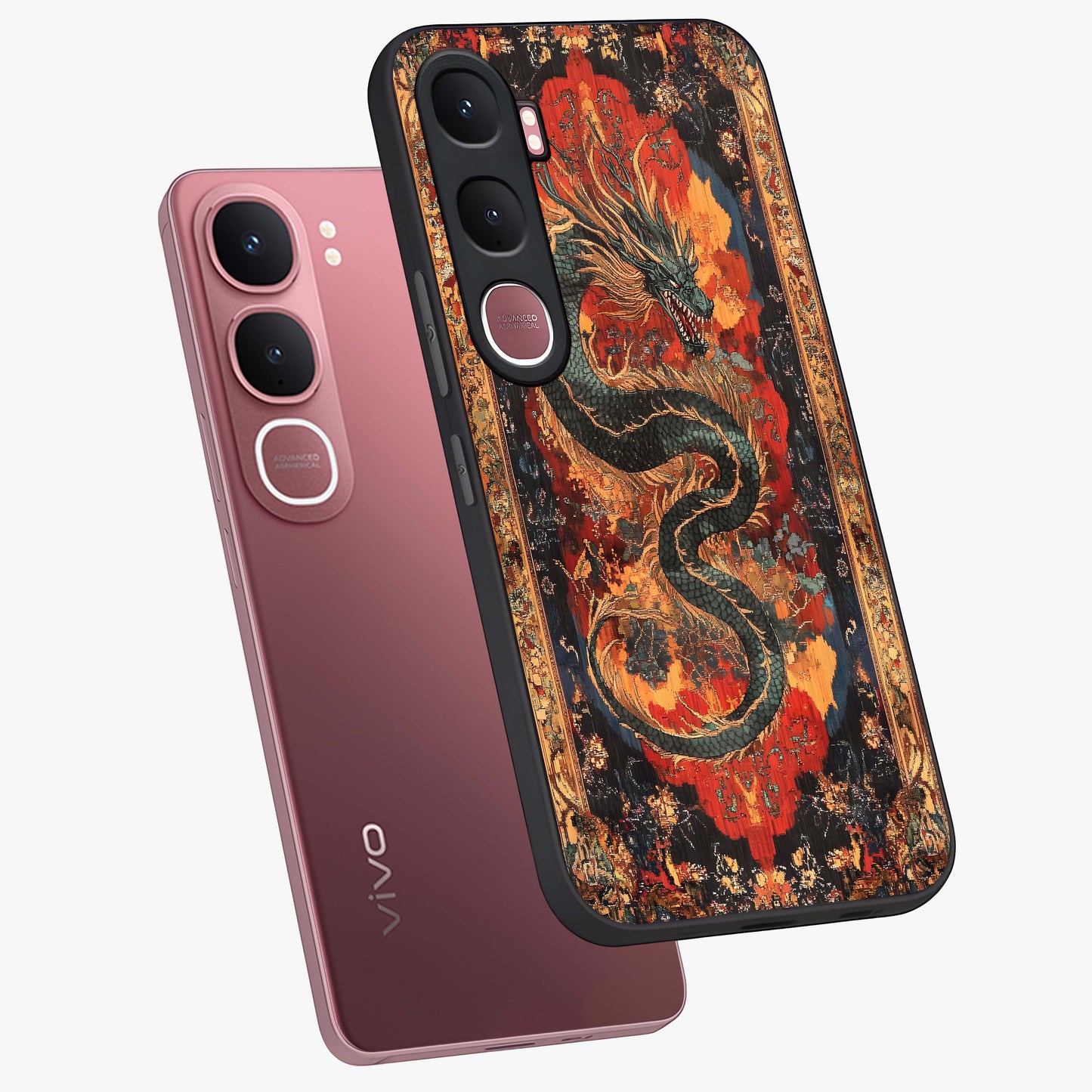 Inferno Dragon Soul Glass Case displayed in angled mockup highlighting powerful dragon illustration with inferno aesthetic.