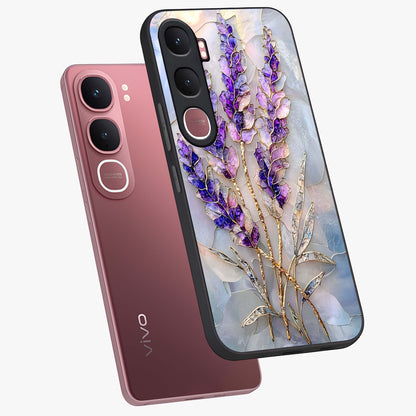 Lavender Dream Glow Glass Case displayed in angled mockup highlighting dreamy purple glow design with soft artistic style.