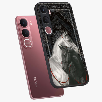 Majestic Ride Legacy Glass Case displayed in angled mockup highlighting sleek vehicle design with bold racing aesthetic.
