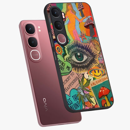 Mystic Eye Wonderland Glass Case displayed in angled mockup highlighting magical eye illustration with dreamy aesthetic.